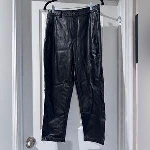 *NWT* BCBGeneration Women's Black Faux Leather Trousers Size Small